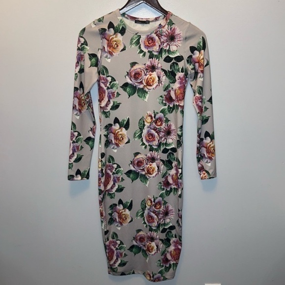 Zara Floral Midi Dress - Multicolor - Picture 3 of 12